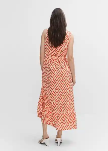 Vestido Apricot Naranja Talla XS Mujer Mango