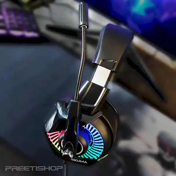 Onikuma Audífono Diadema Headset Gamer Rgb Negro