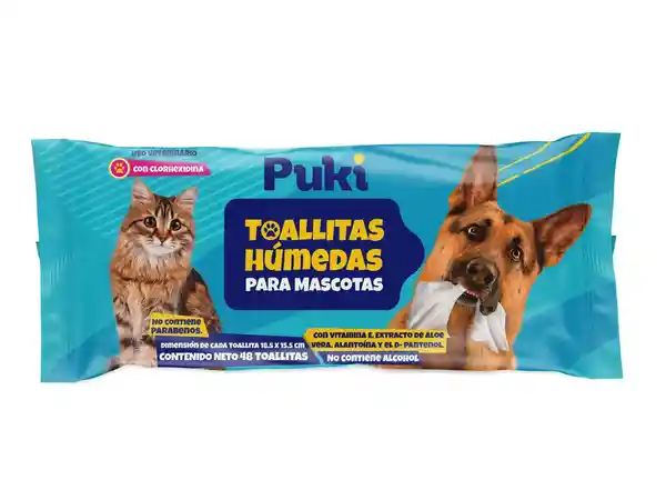 Pukí Toallita Húmeda Mascota