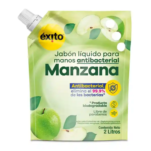 Jabón Antibacterial Líquido Manzana Éxito