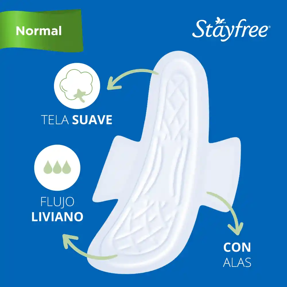 Stayfree Toalla Higienicanormal Con Alas X 30 Und