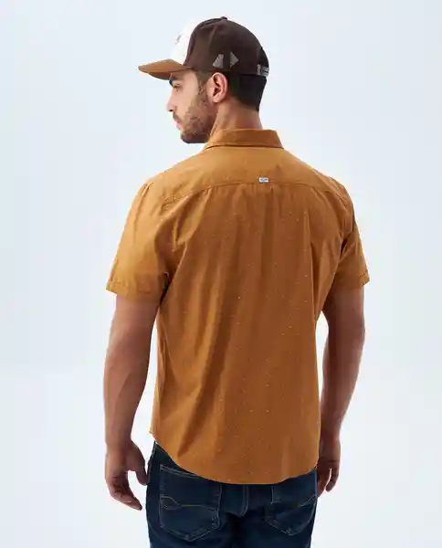 Camisa Hombre Café Talla M 819f002 Americanino