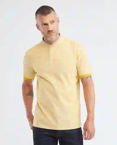 Camiseta Neru Neck Polo Detail Amarillo Nugget T. XL Chevignon