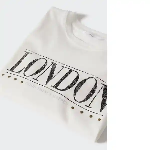 Camiseta London Off White Talla 19 Teen Niñas Mango