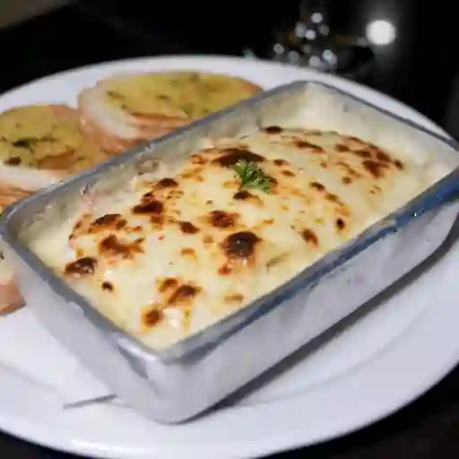 Lasagna carbonara salmón