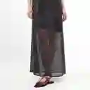 Vestido Cuello V Manga Sisa Negro Talla M 581523