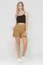 Short Analia Mielero Color Amarillo Ocre Talla 10 Ragged