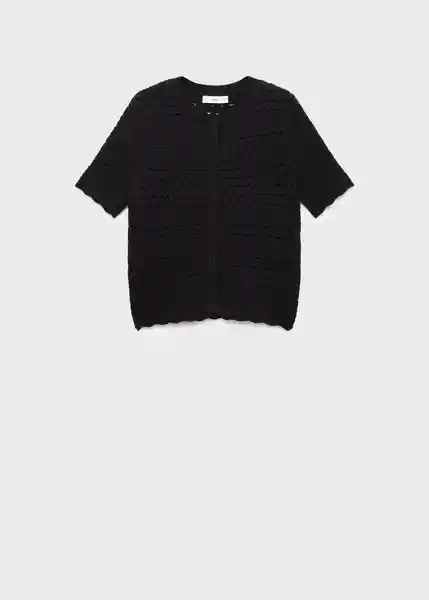 Cárdigan Situ Negro Talla M Mujer Mango