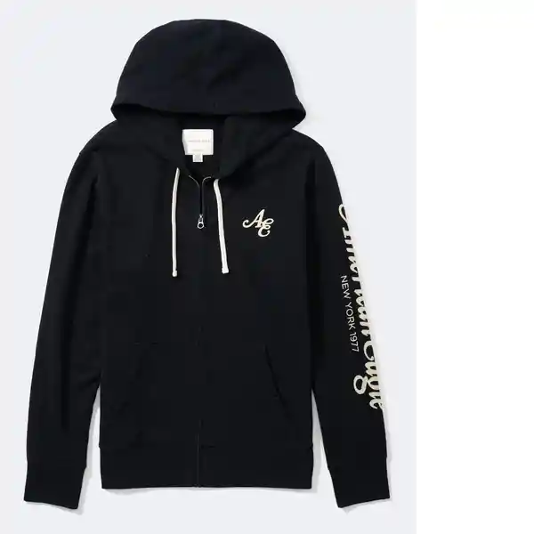 Buzo Negro Talla: SMALL American Eagle