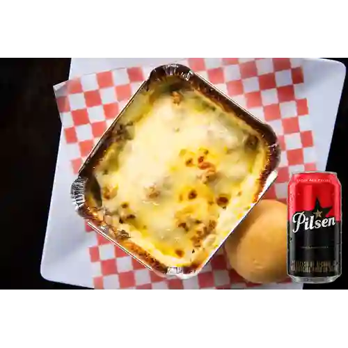 Combo Lasagna de Pollo + Pilsen 330ml