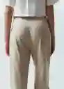 Pantalón Mujer Beige Humus Medio 6 531G370 Naf Naf