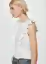Camiseta Duna Blanco Talla S Mujer Mango