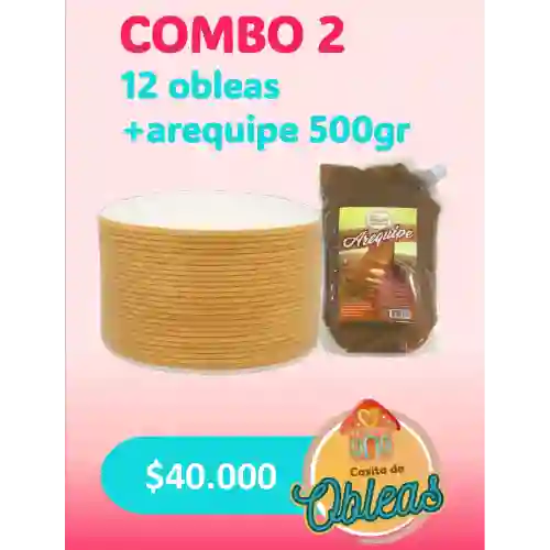 Combo 2 (12 Obleas + Arequipe 500Gr)