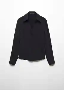 Camisa Ochi Negro Talla XS Mujer Mango