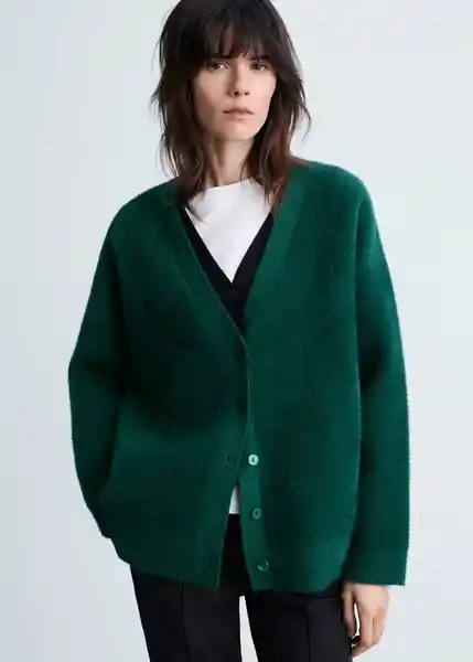Buzo Cárdigan Duckie Petróleo Talla M Mujer Mango