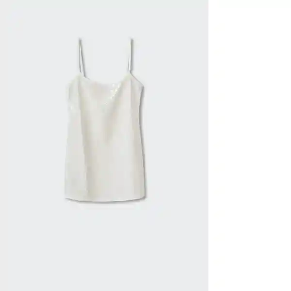 Vestido Cami Blanco Talla M Mujer Mango