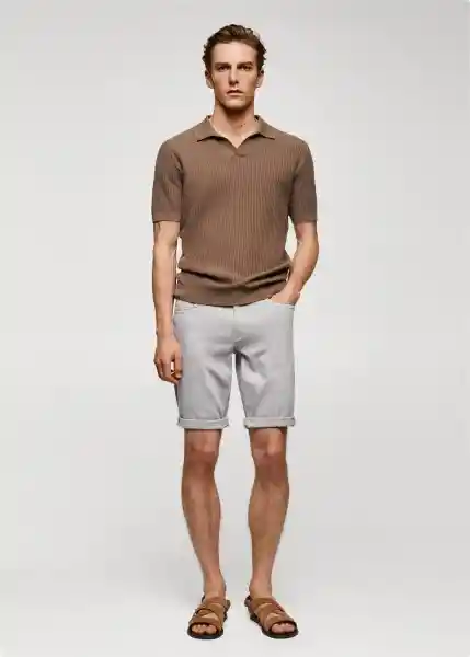 Bermuda Nepto Gris Claro Vigoré Talla 36 Hombre Mango