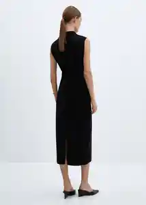 Vestido Mazip Negro Talla 26 Mujer Mango