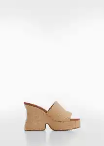 Sandalias Soleil Beige Talla 39 Mujer Mango