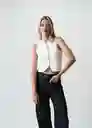 Chaleco Tejido Mujer Crudo Puro Claro Talla L 583G002 Naf Naf