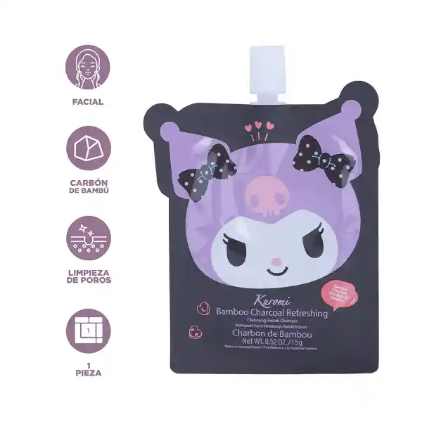 Limpiador Facial Refrescante de Carbón y Bambú Kuromi Miniso