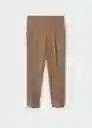 Pantalón Boreal Camel Talla 46 Mujer Mango