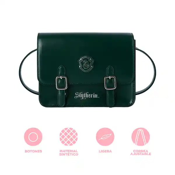 Bolso Estilo Preppy Serie Harry Potter Slytherin Miniso