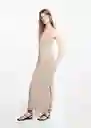 Vestido Cannes Beige Talla 20 Niñas Mango