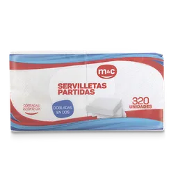 Servilletas Partidas M&c Dobladas En Dos 320h