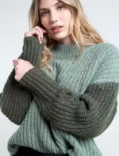 Suéter Bogotá Verde Preteñido Talla S Naf Naf