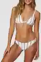 ONeill Top Bikini Classic Stripe Pismo Crema Talla L