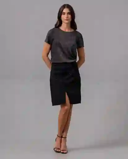 Falda Corta Mujer Negro Noche Ultraoscuro Talla 4 89568 Rifle