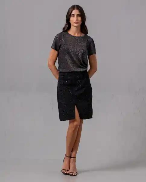 Falda Corta Mujer Negro Noche Ultraoscuro Talla 4 89568 Rifle