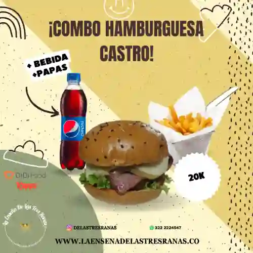 Combo Hamburguesa Castro