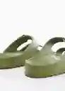 Chanclas Pauk Khaki Talla 37 Niños Mango