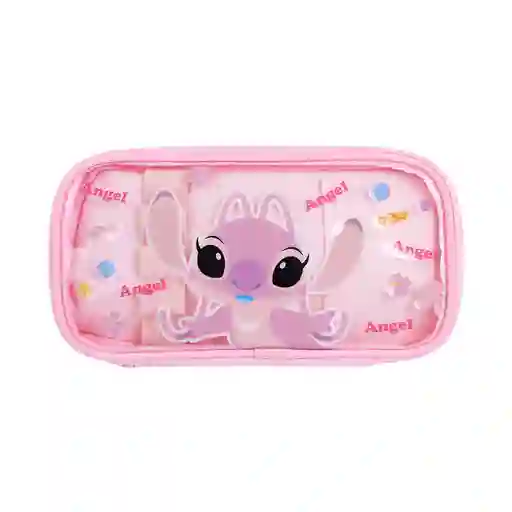 Cartuchera de Doble Capa Lilo & Stitch Disney Ángel Serie Miniso