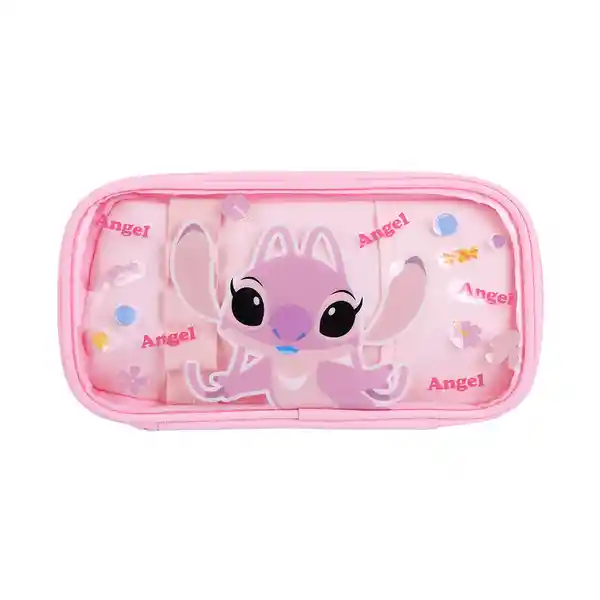 Cartuchera de Doble Capa Lilo & Stitch Disney Ángel Serie Miniso