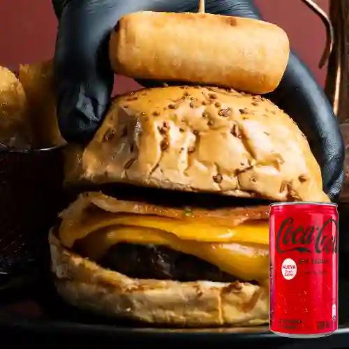 Combo Cheese Burger + Coca Cola Sin Azúcar 235ML
