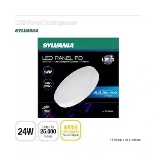 Sylvania Led Panel Red 24W Luz Neutra 100-240V Sobreponer