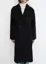 Abrigo Gauguin Negro Talla XL Mujer Mango