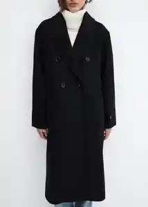Abrigo Gauguin Negro Talla XL Mujer Mango