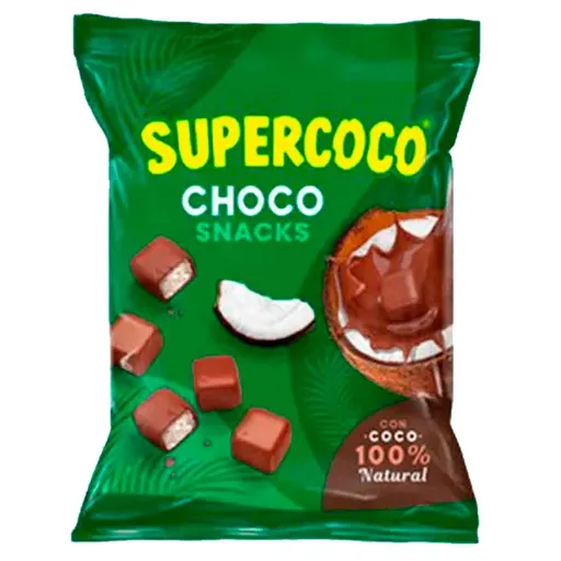 Supercoco Cuadros de Coco Choco Snacks.