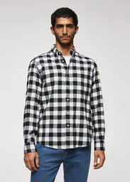 Camisa Claude Negro Talla L Hombre Mango