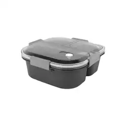 Contenedor Caja Bento 3 Compartimento Negro 1200 mL Serie Miniso