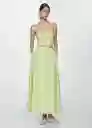 Falda Creta Verde Pastel Talla XS Mujer Mango