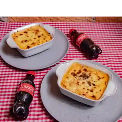 2 Lasañas + 2 Coca Cola 250Ml