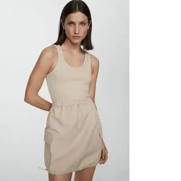 Vestido Morrone Beige Talla XL Mujer Mango