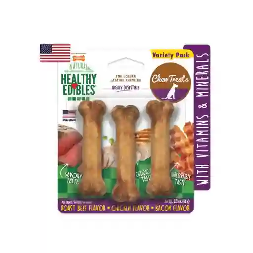 Healthy Edibles Hueso para Perro Variety Pack
