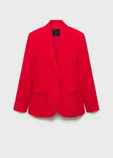 Blazer Americana Iguana Rojo Talla S Mujer Mango