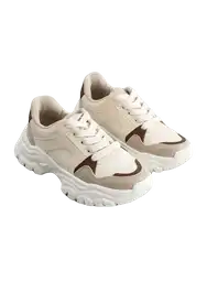 Tenis Suela Chunky Niña Beige Talla 34